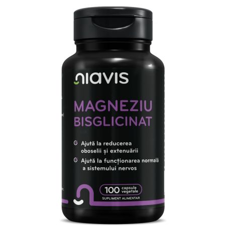 Magneziu Bisglicinat, 100 capsule, Niavis