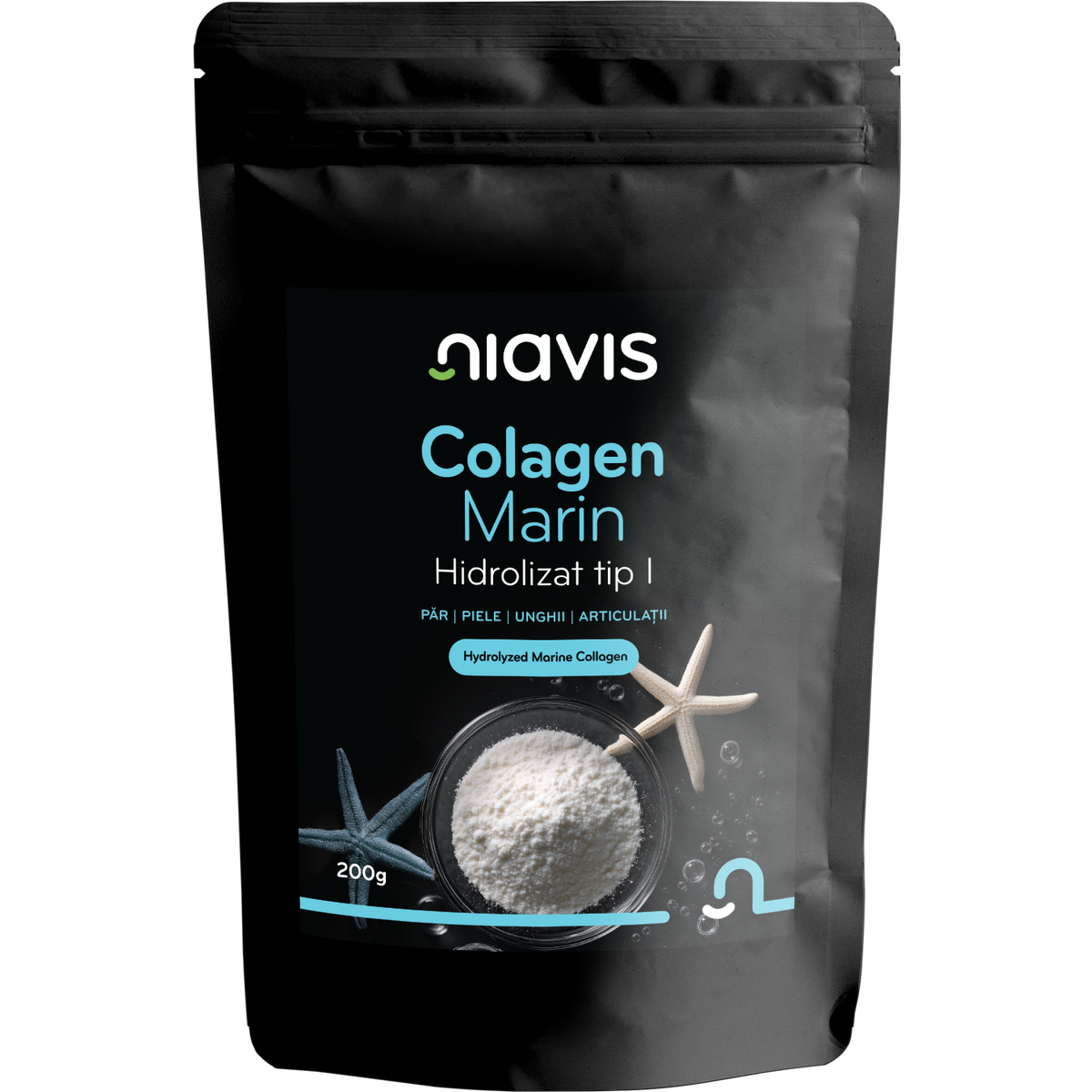 Colagen marin hidrolizat tip I, 200 g, Niavis