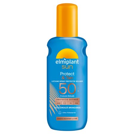 Lotiune spray cu SPF50 Tan & Protect, 150 ml, Elmiplant