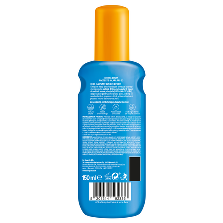 Lotiune spray cu SPF50 Tan & Protect, 150 ml, Elmiplant Sun 777634