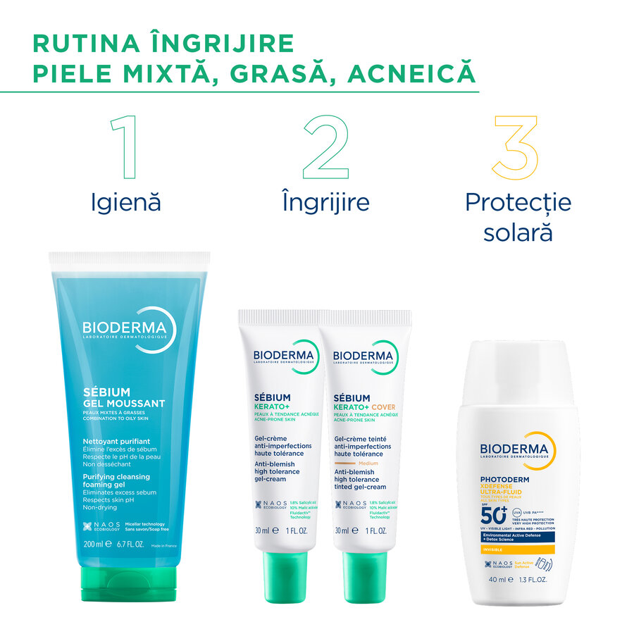 Bioderma Sebium Gel Spumant - rutina ecobiologica recomandata