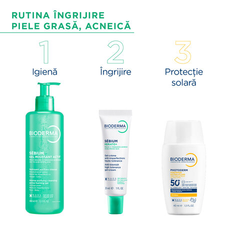 Gel spumant Activ Sebium, 400 ml, Bioderma 777869