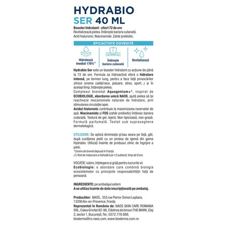 Ser hidratant Hydrabio, 40 ml, Bioderma 777885