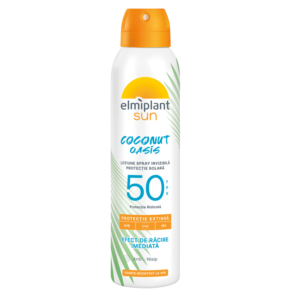 Spray cu SPF50 Coconut Oasis, 150 ml, Elmiplant Sun