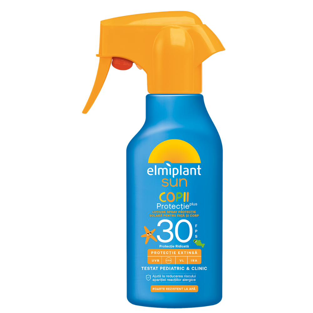 Lotiune spray cu SPF 30 pentru copii, 200 ml, Elmiplant Sun