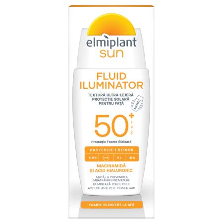 Fluid iluminator cu SPF50+, 40 ml, Elmiplant Sun