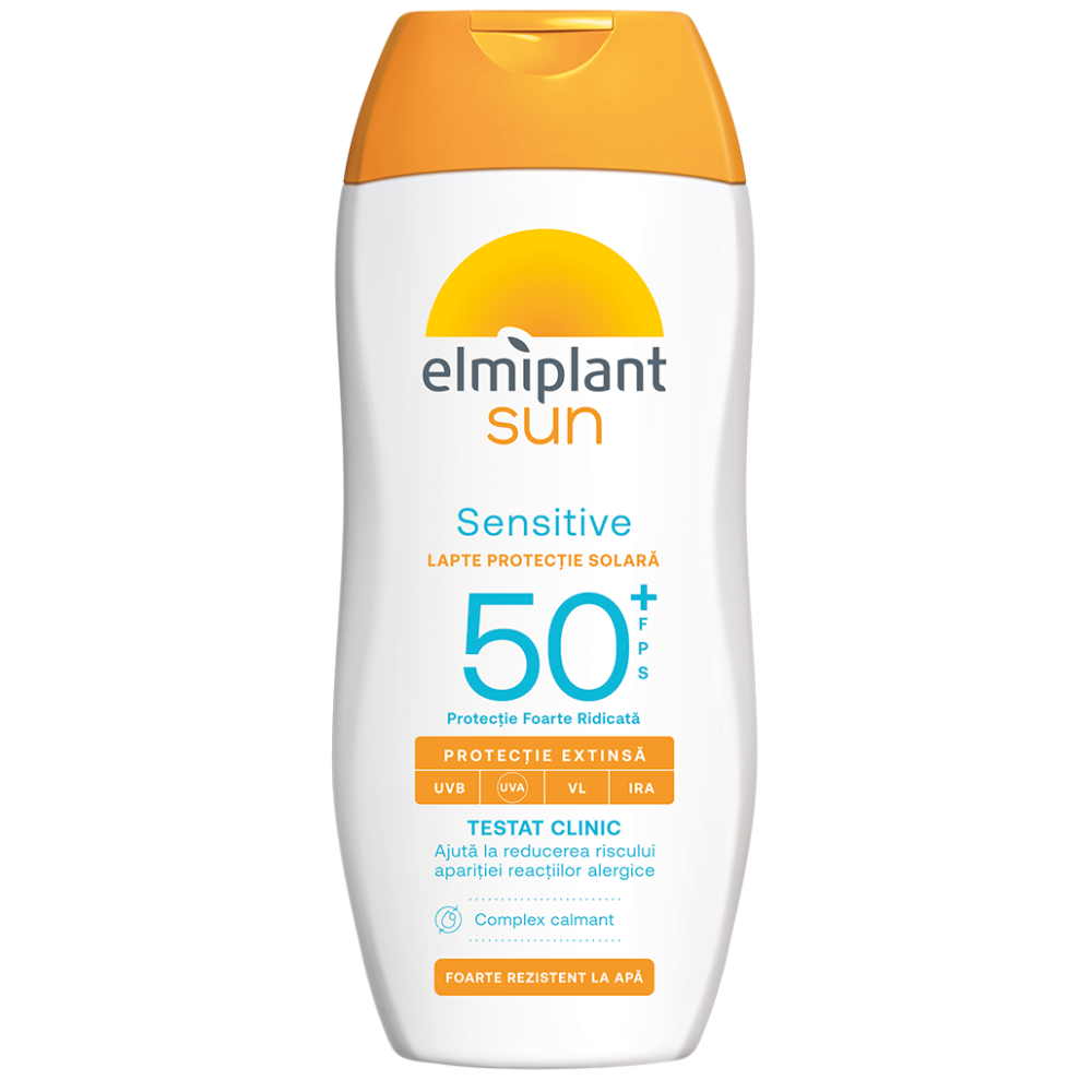 Lotiune SPF50+ pentru pielea sensibila, 200 ml, Elmiplant Sun