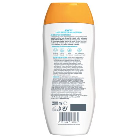 Lotiune SPF50+ pentru pielea sensibila, 200 ml, Elmiplant Sun 778003