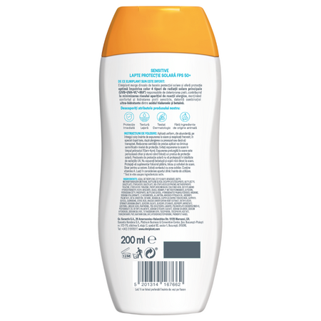 Lotiune SPF50+ pentru pielea sensibila, 200 ml, Elmiplant Sun 778003