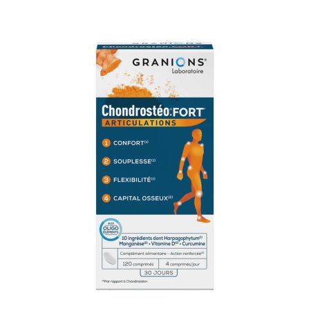 Supliment pentru oase si articulatii Chondrosteo+ Fort, 120 comprimate, Granions
