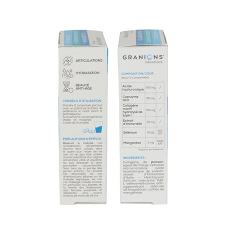 Colagen, Acid Hialuronic si Coenzima Q10, 60 comprimate, Granions 778014