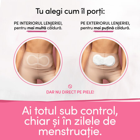 Plasturi termici menstruali, 3 bucati, Enroush 778426