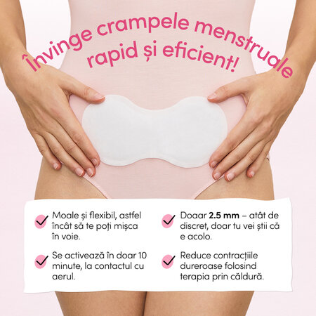 Plasturi termici menstruali, 3 bucati, Enroush 778421