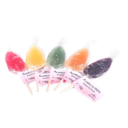 Acadea cu miere si aroma de fructe, Diverse arome, 1 bucata, 10 g, Apidava