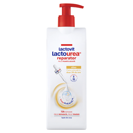 Lapte de corp Lactourea Oleo, 400 ml, Lactovit