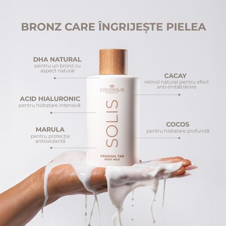 Lapte autobronzant pentru corp Solis, 200 ml, Cocosolis 778964