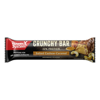 Baton proteic Crunchy Bar, Salted Cashew-Caramel, 45 g, Power System