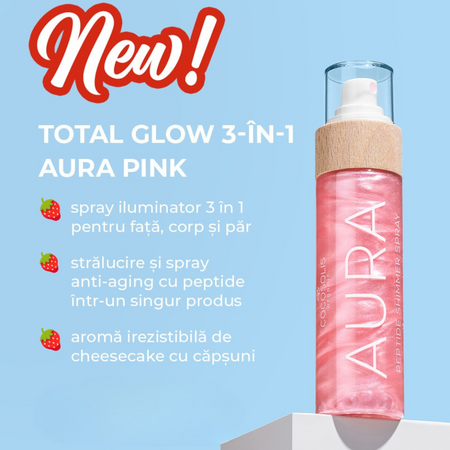 Spray multifunctional Peptide Shimmer Aura Pink, 100 ml, Cocosolis 779010
