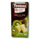 Ciocolata alba cu indulcitor si kiwi, 75 g, Torras 779016