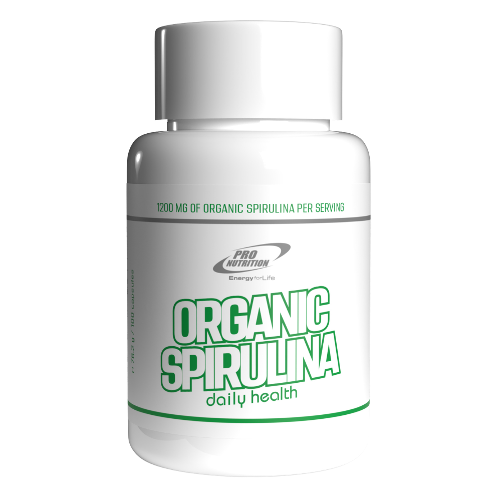 Pulbere de spirulina organica, 100 capsule, Pro Nutrition