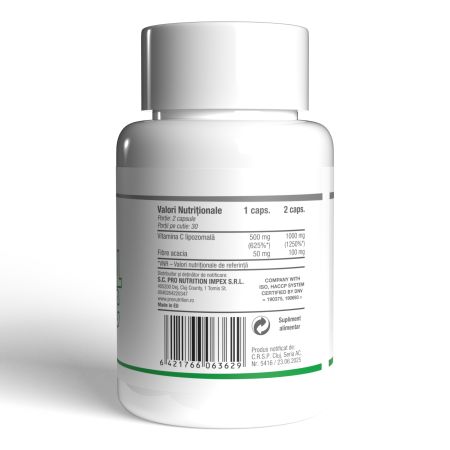 Vitamina C lipozomala, 60 capsule, Pro Nutrition 779096