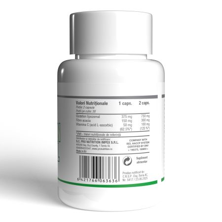 Glutation lipozomal, 60 capsule, Pro Nutrition 779107