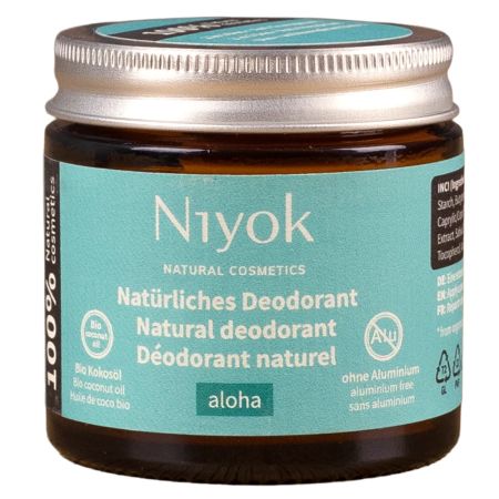 Deodorant si antiperspirant natural tip crema, Aloha, 40 ml, Niyok