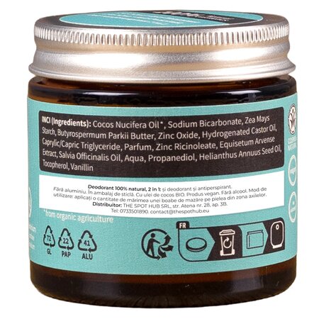 Deodorant si antiperspirant natural tip crema, Aloha, 40 ml, Niyok 779307
