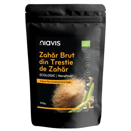 Zahar brut din trestie de zahar Ecologic, 500 g, Niavis