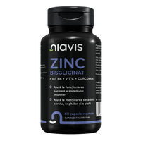 Zinc bisglicinat+Vit B6+Vit C+Curcumin, 60 capsule vegetale, Niavis