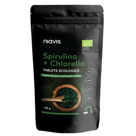 Spirulina + Chlorella tablete ecologice, 125 g, Niavis