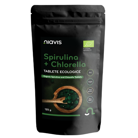 Spirulina + Chlorella tablete ecologice, 125 g, Niavis