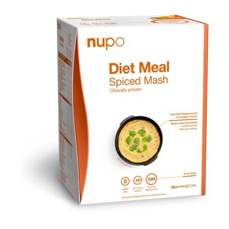 Inlocuitor total de dieta pentru controlul greutatii Meal Spiced Mash, 10 x 34 g, Nupo