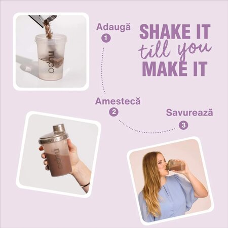 Inlocuitor total de dieta pentru controlul greutatii Diet Shake, Afine si Zmeura, 12x32 g, Nupo 779650