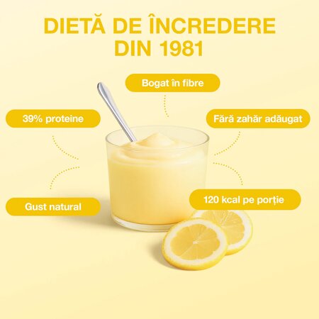 Inlocuitor total de dieta pentru controlul greutatii Diet Dessert, Lemon Pudding, 12x32 g, Nupo 779677