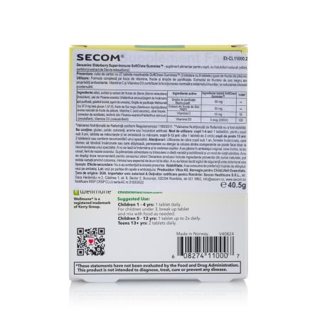 Elderberry Super-Immune, 27 tablete masticabile, Childlife Essentials 776670