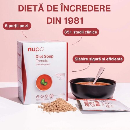 Inlocuitor total de dieta pentru controlul greutatii Diet Soup Tomato, 12 plicuri x 32 g 779709