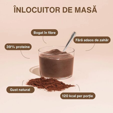 Inlocuitor total de dieta pentru controlul greutatii Diet Dessert, Chocolate, 12x32 g, Nupo 779717