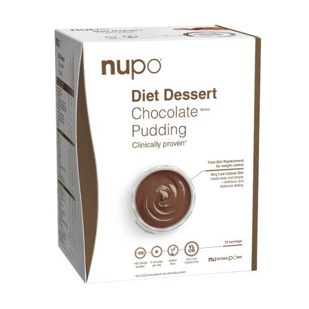 Inlocuitor total de dieta pentru controlul greutatii Diet Dessert, Chocolate, 12x32 g, Nupo