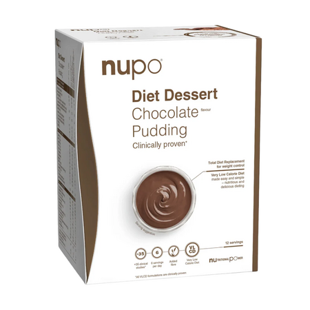 Inlocuitor total de dieta pentru controlul greutatii Diet Dessert, Chocolate, 12x32 g, Nupo