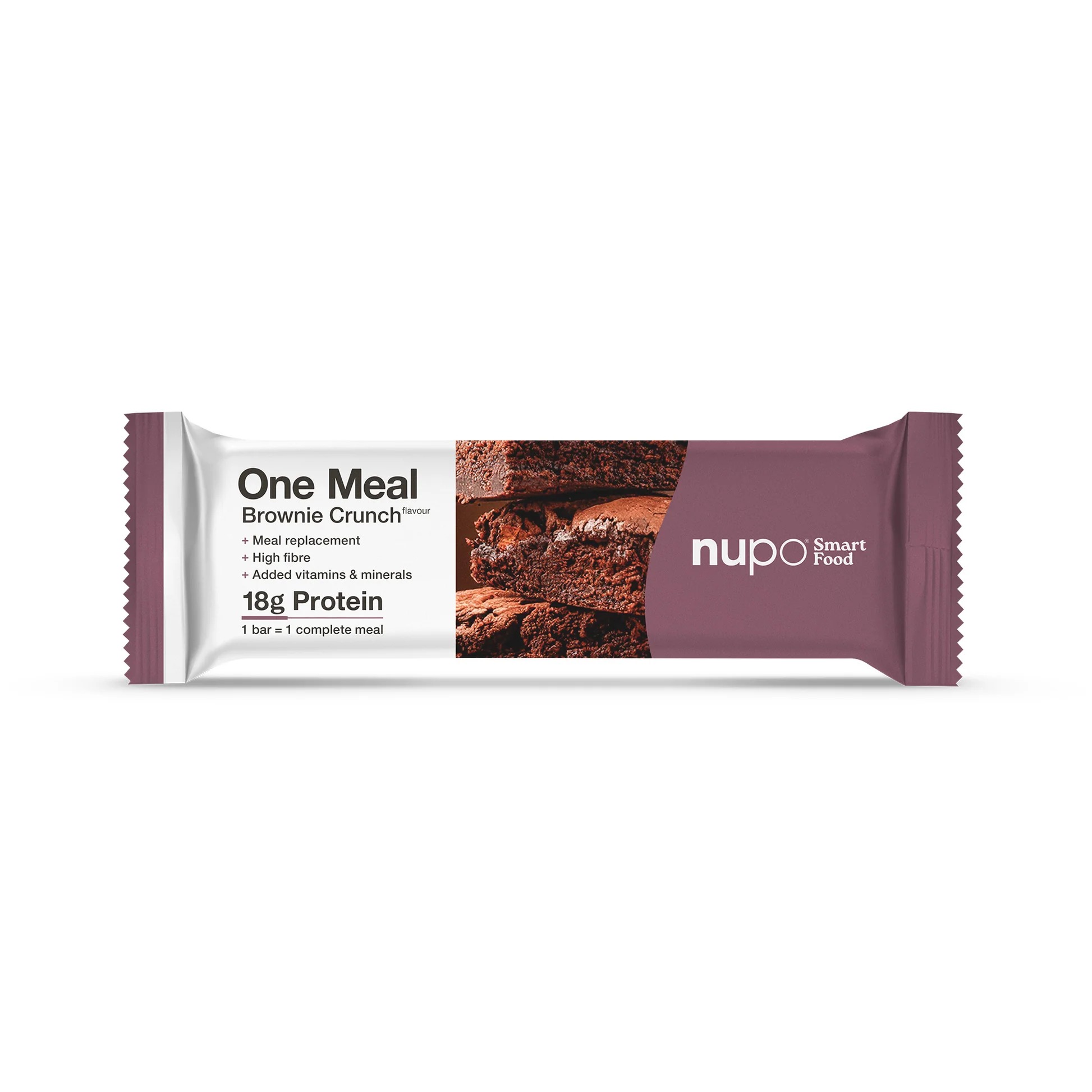 Inlocuitor de masa pentru controlul greutatii Baton One Meal, Brownie Crunch, 60 g, Nupo