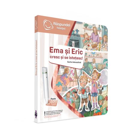 Carte interactiva, Ema si Eric cresc si se istetesc, 3 ani+, Raspundel Istetel 780342