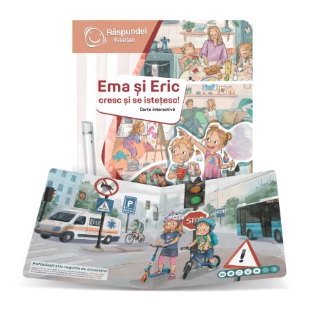 Carte interactiva, Ema si Eric cresc si se istetesc, 3 ani+, Raspundel Istetel 780343