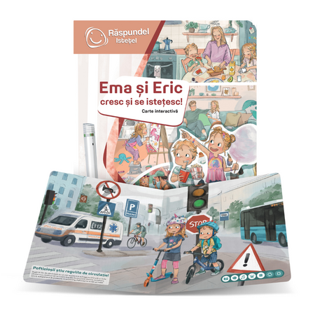 Carte interactiva, Ema si Eric cresc si se istetesc, 3 ani+, Raspundel Istetel 780343