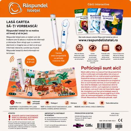 Carte interactiva, Ema si Eric cresc si se istetesc, 3 ani+, Raspundel Istetel 780926