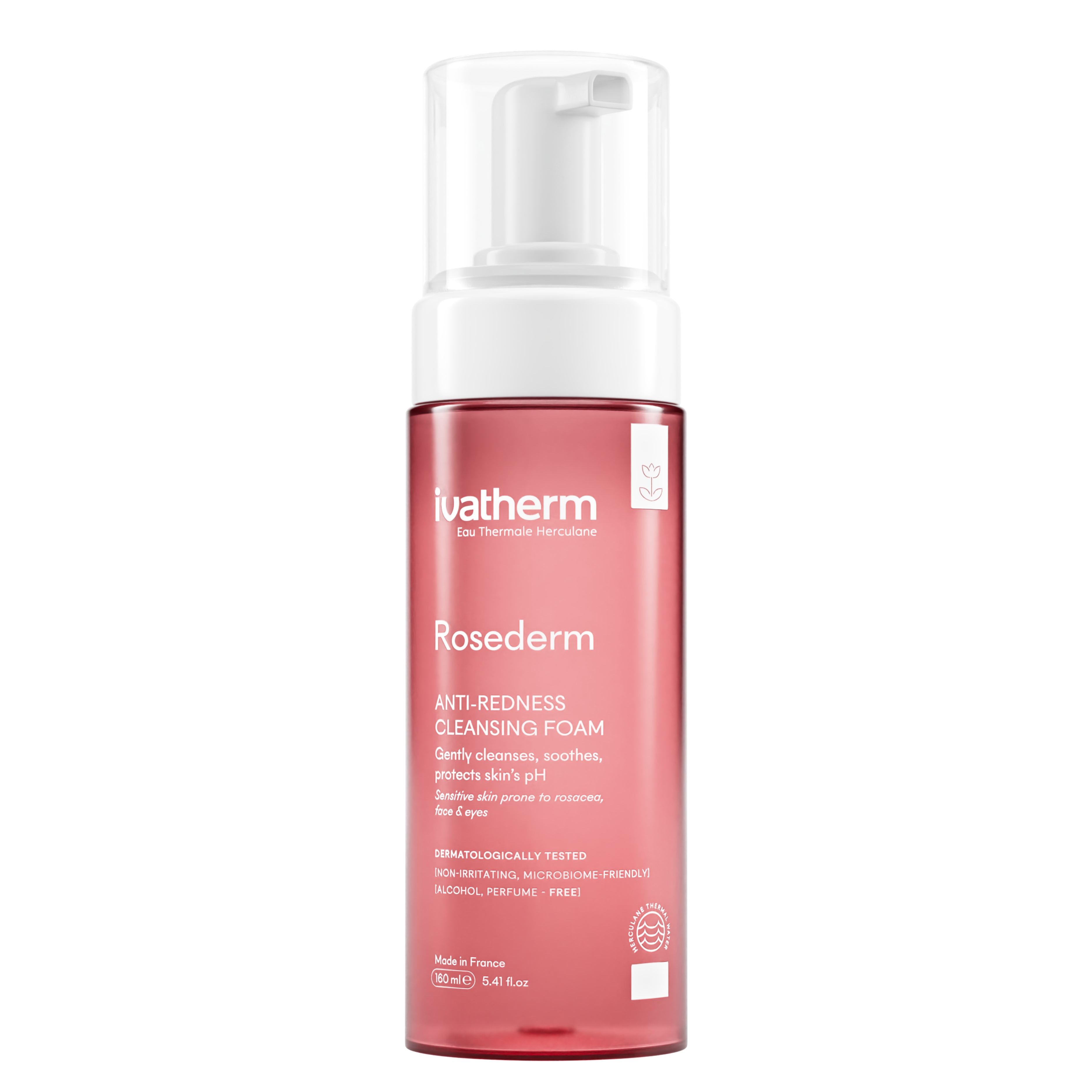 Spuma demachianta anti-roseata Rosederm, 160 ml, Ivatherm