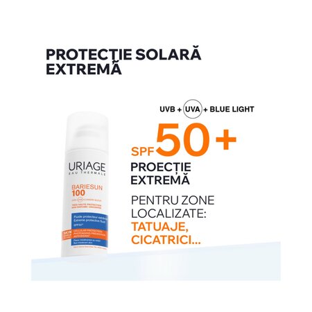 Fluid cu protectie solara SPF50+ Bariesun, 50 ml, Uriage 780685