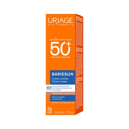 Crema colorata protectie solara SPF50+ Bariesun, Gold, 50 ml, Uriage 780730