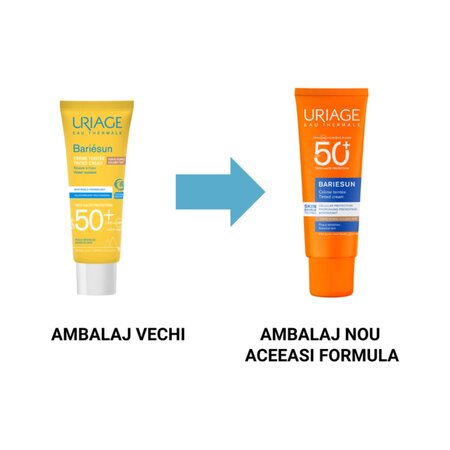 Crema colorata protectie solara SPF50+ Bariesun, Gold, 50 ml, Uriage 780731