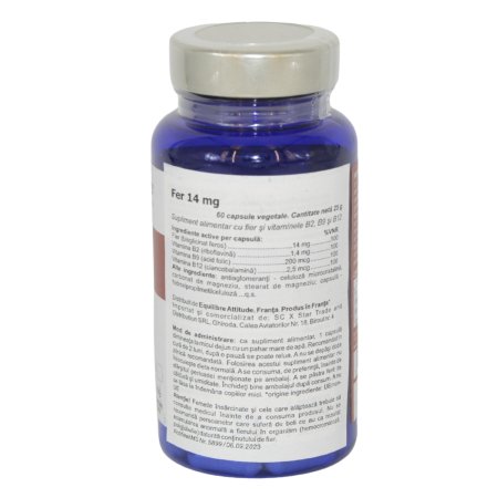 Fier Bisglicinat, 14 mg, 60 capsule vegetale, Granions 780761
